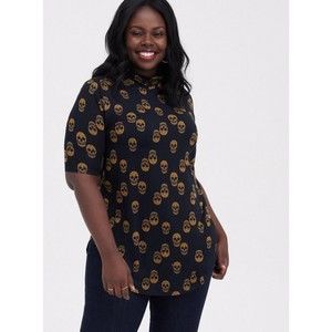 Torrid Skull Super Soft Turtleneck Tunic Tee Women Plus Size 6